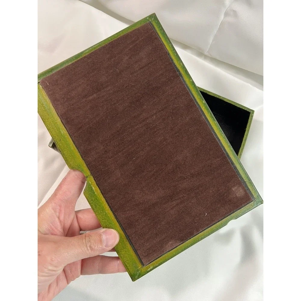 VTG Collectible‎ ceramic Unique Book Shape Jewelry/Decorative/business card Box